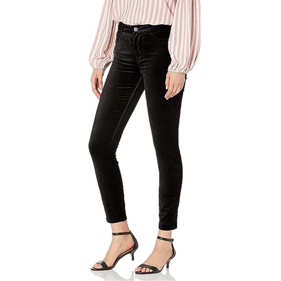 $209 PAIGE Hoxton High Rise Ultra Skinny Ankle Lustrous Velvet Pant - Picture 1 of 4